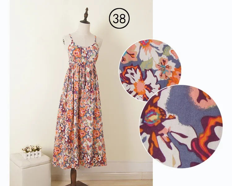 Floral Summer Maxi Halter Dress ATHLEXES