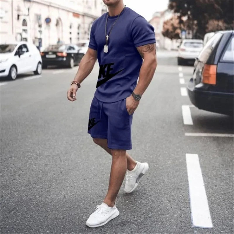 Luxury Men's Two-Piece Gym Shorts Set ATHLEXES