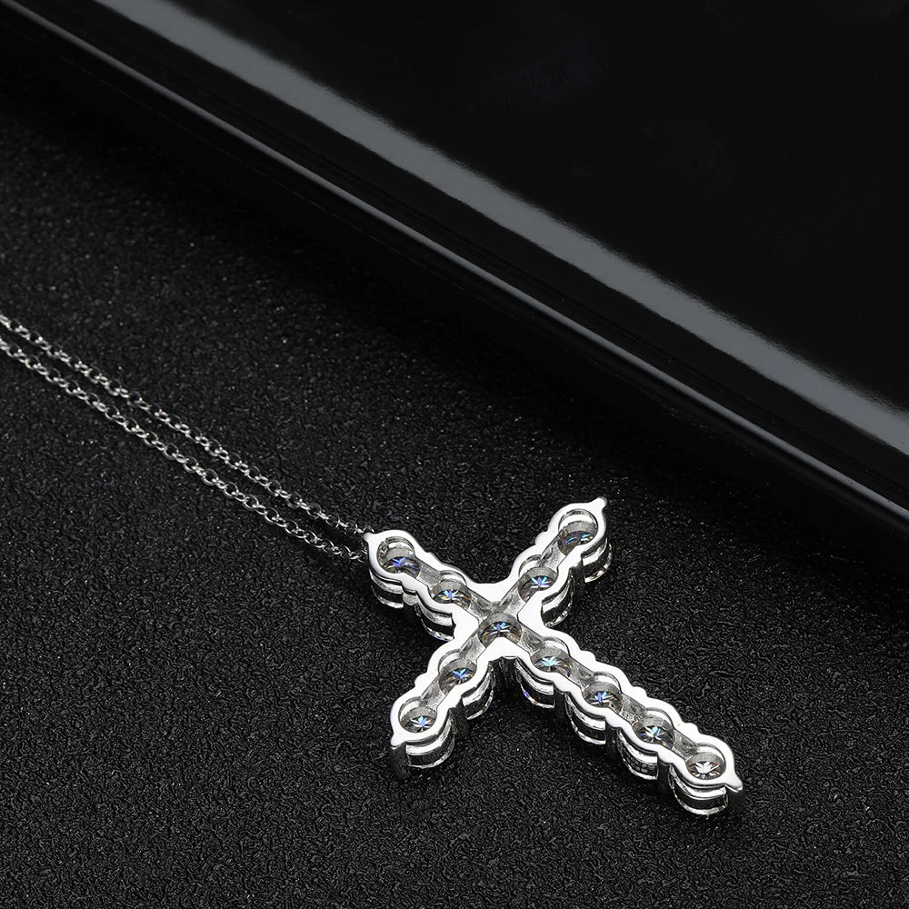 Moissanite Luxe Cross Pendant Necklace ATHLEXES