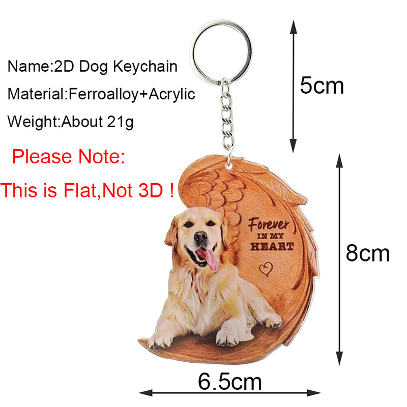 Heartfelt Dog Angel Pendant Keychain ATHLEXES