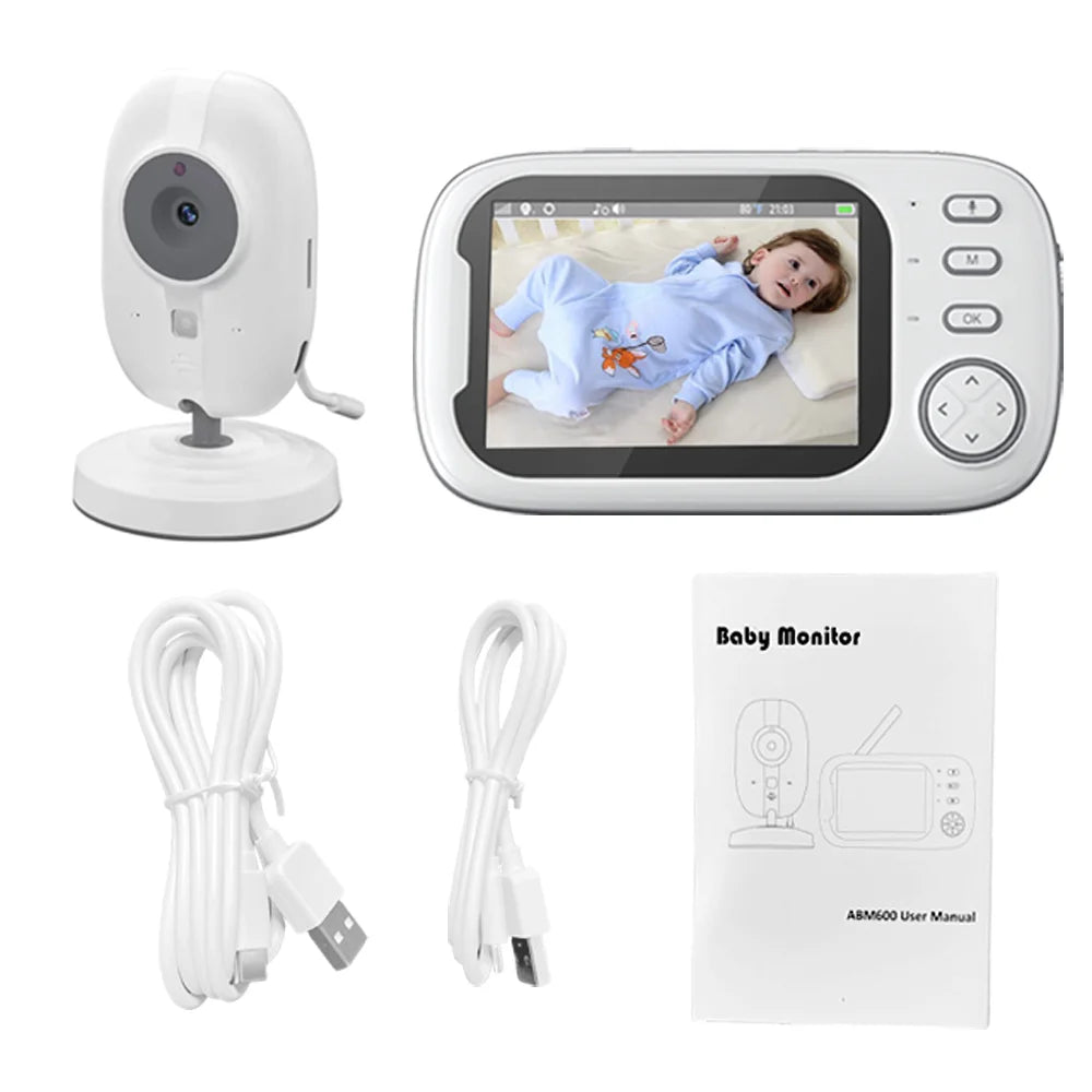 New 3.5 Inch Wireless Video Baby Monitor Night Vision Temperature Monitoring 2 Way Audio Talk Baby Nanny Security Camera ATHLEXES