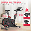 Magnetic Control Exercise Bike Large Tablet Holder Comfortable Seat Indoor Cycling Bike for Home Cardio Fitness Stationary Bike ATHLEXES