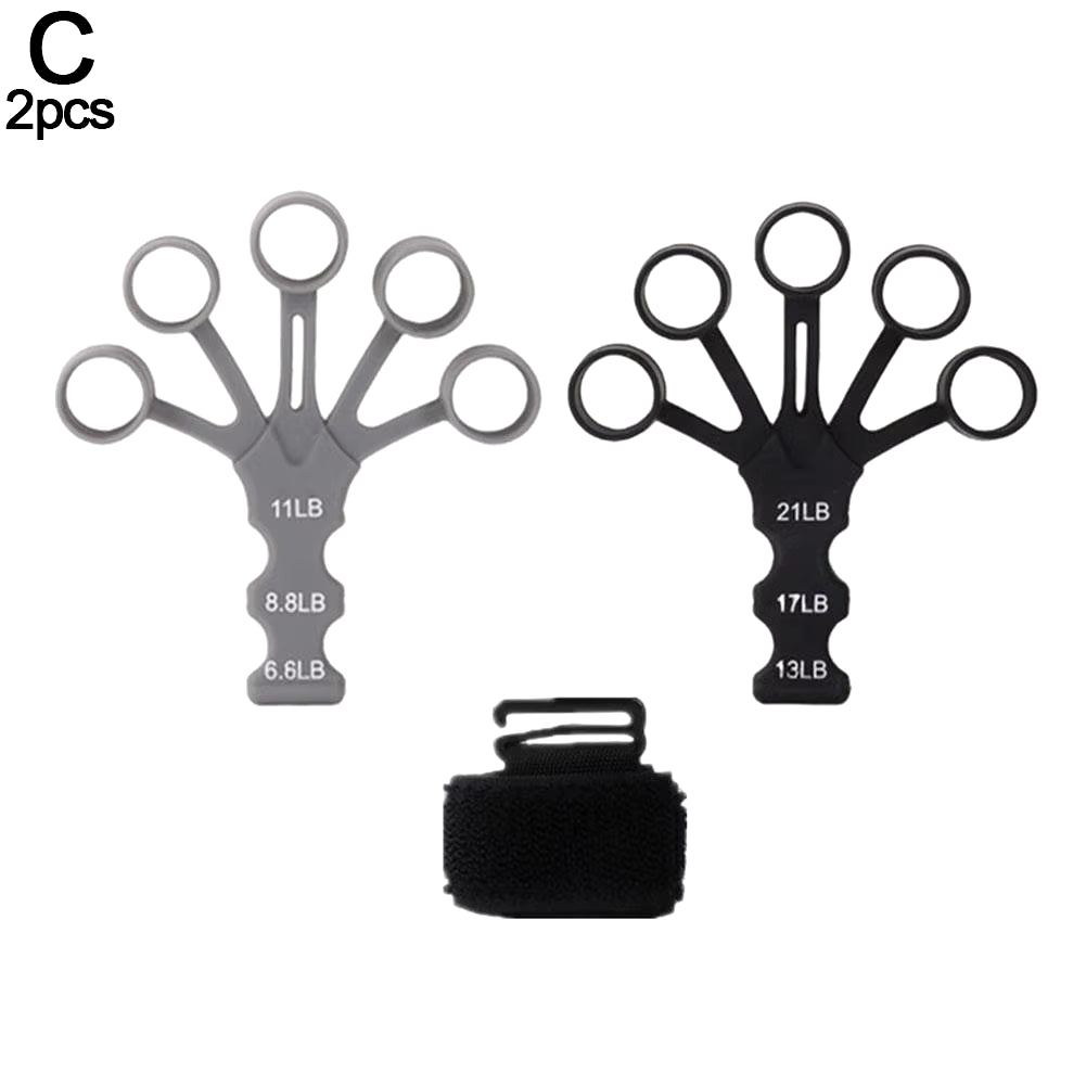 Silicone Finger Gripster Grip Exerciser Finger Strengthener Guitar Training Gym Fitness Trainer Sports Equipment Accessories ATHLEXES