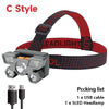 5 LED Flashlight Rechargeable with Built in Battery Strong Light Camping Adventure Fishing Head Light Headlamp ATHLEXES