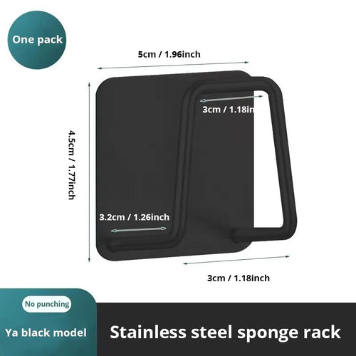 1Pc Stainless Steel Sink Sponge Rack for Sponge Steel Wire Ball Draining Paste the Inner Wall of the Sink Kitchen Supplies ATHLEXES