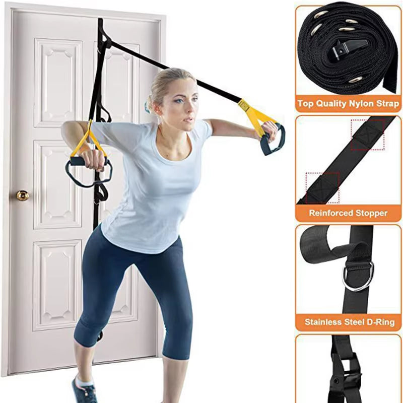 Upgrade Door Anchor Strap for Resistance Bands Exercises Anchor Gym Attachment for Home Fitness Portable Door Band Resistance ATHLEXES