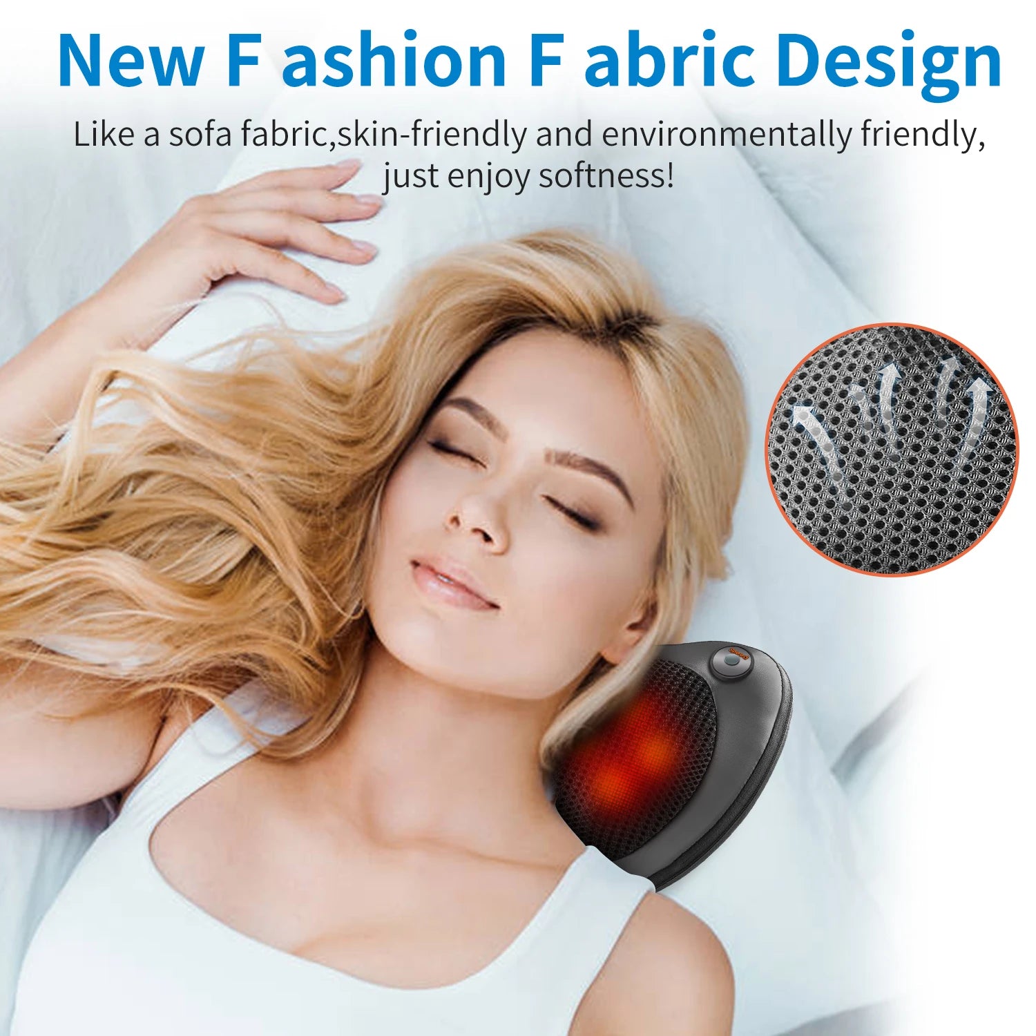 Relaxation Massage Pillow Vibrator Electric Neck Shoulder Back Heating Kneading Infrared Therapy Head Massage Pillow ATHLEXES