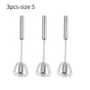 Semi Automatic Mixer Whisk Egg Beater Stainless Steel Manual Hand Mixer Self-Turning Cream Utensils Kitchen Mixer Egg Tools ATHLEXES