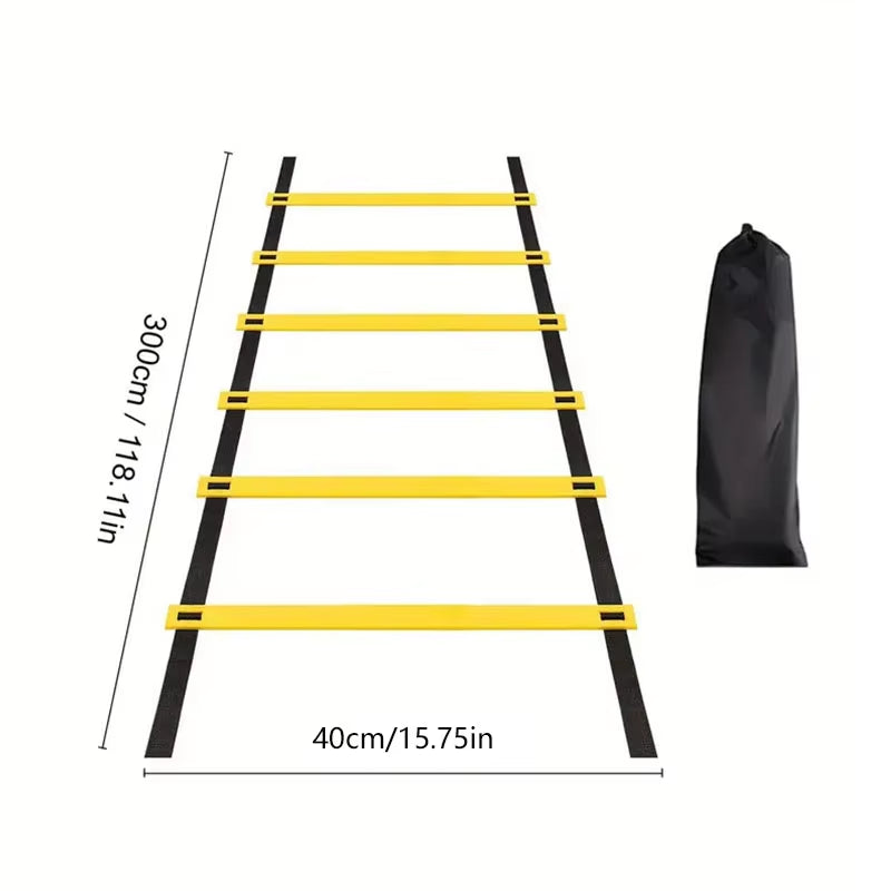 Sports Agility Ladder Football Adjustable Nylon Strap Jumping Ladder Speed Fitness Body Coordination Warm-Up Training Tool ATHLEXES