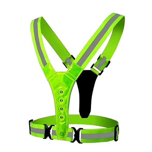 Safety Reflective Vest LED Running Light Adjustable Cycling Vest Night Warning Work Fishing Sports Vest ATHLEXES