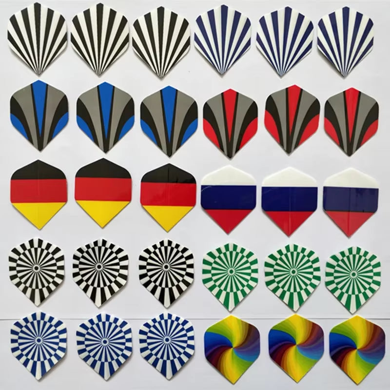 Dart Flights Set 30PCS Multiple Styles Colorful PET Darts Flights Professional Darts Newly Dart Accessories ATHLEXES