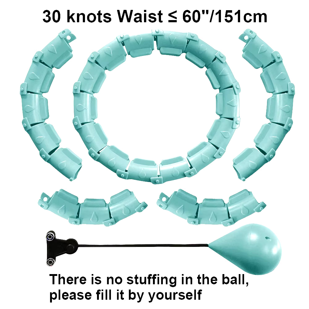 Weighted Adjustable Smart Hula Circle Sport Hoops Weight Loss Exercise Detachable Knots ATHLEXES