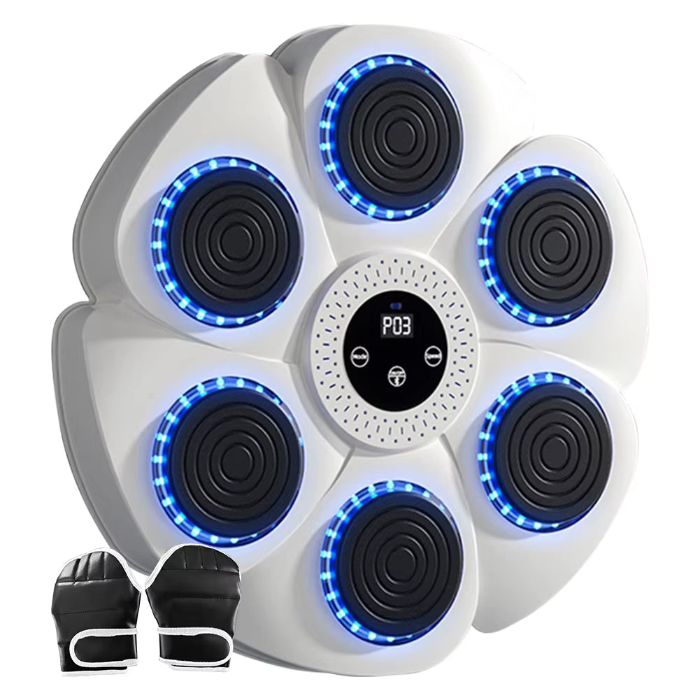 Music Boxing Machine Boxing Reaction Wall Target Adjustable Smart Bluetooth-Compatible Boxing Machine RGB Light for Home Workout ATHLEXES