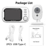 New 3.5 Inch Wireless Video Baby Monitor Night Vision Temperature Monitoring 2 Way Audio Talk Baby Nanny Security Camera ATHLEXES
