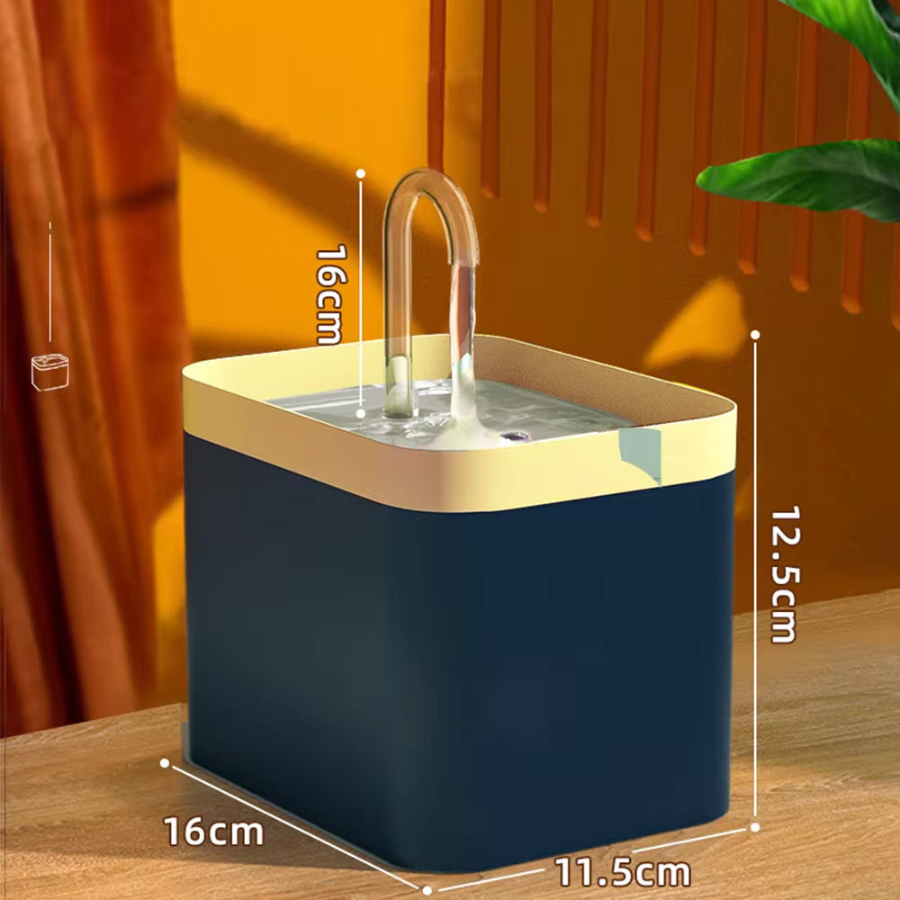 Ultra-Quiet Cat Water Fountain Filter Smart Automatic Pet Dog Water Dispenser&Burnout Prevention Pump1.5L Recirculate Filtrin ATHLEXES