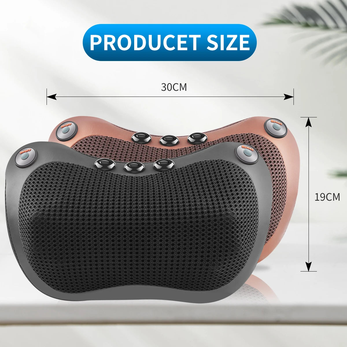 Relaxation Massage Pillow Vibrator Electric Neck Shoulder Back Heating Kneading Infrared Therapy Head Massage Pillow ATHLEXES