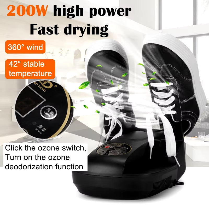220V/110V Timed Shoe Dryer Deodorant Retractable Shoe Dryer Fast Dryer Heater Deodorizer Dehumidifier Device Foot Warmer Heater ATHLEXES