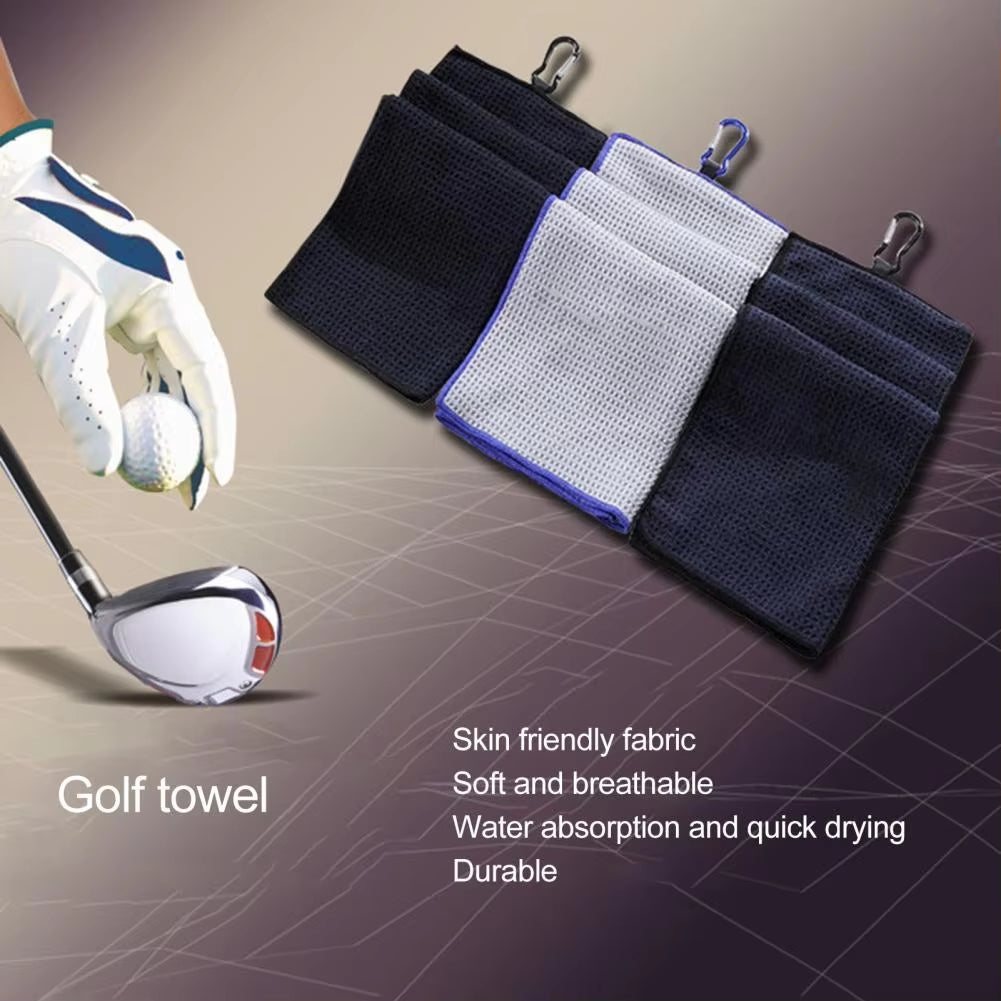 Golf Club Towel Anti-Pilling Quickly Drying Accessory Waffle Pattern Golf Towel for Golf Training ATHLEXES