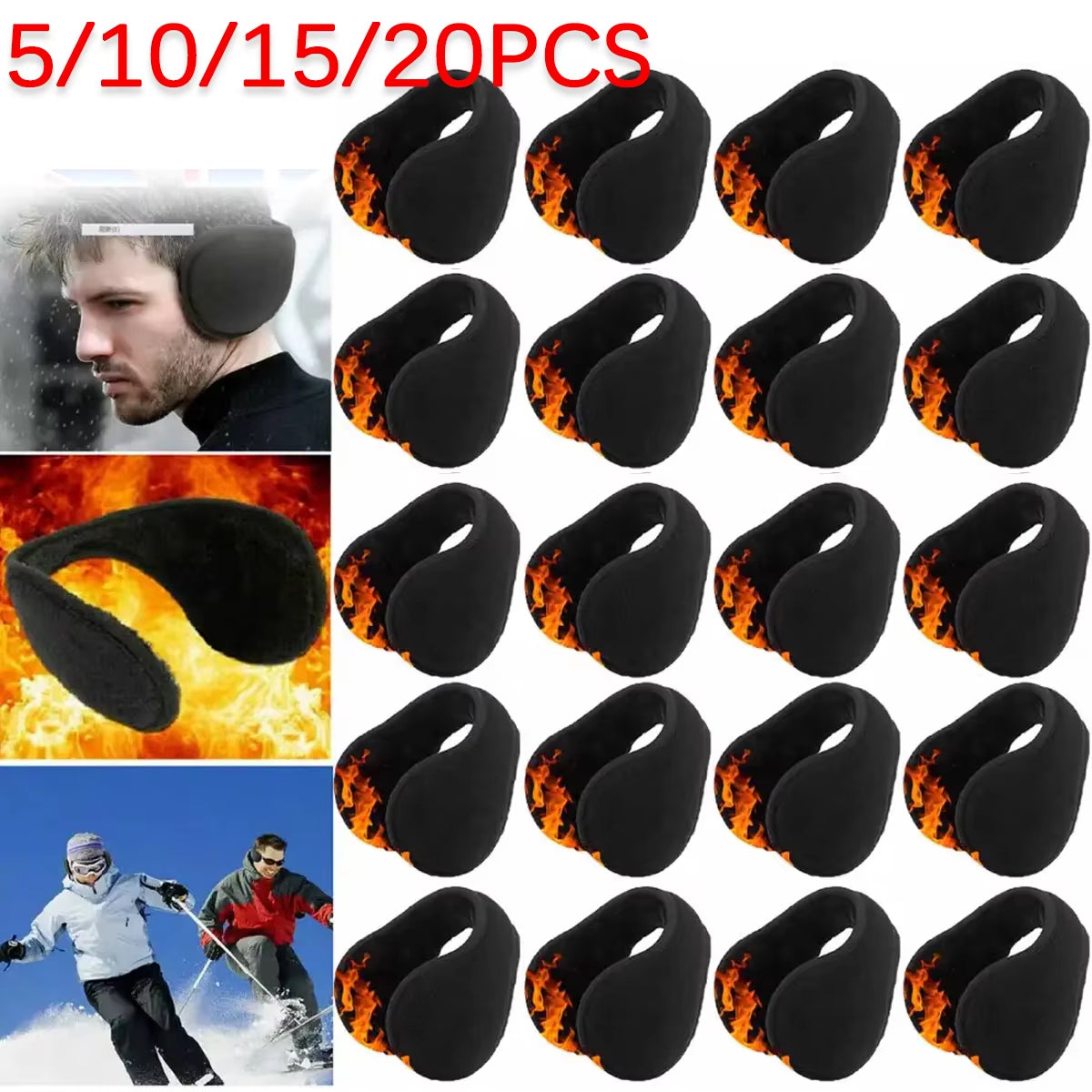 Winter Ear Warmers for Men & Women Classic Fleece Unisex Warm Earmuffs Outdoors Running Ski Ear Muffs Ear Protector behind Head ATHLEXES