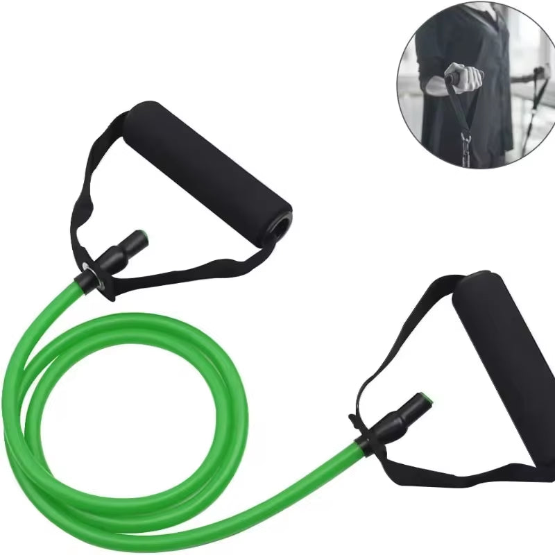 5 Levels Resistance Hot Yoga Pull Rope Bands Handles Elastic Sports Bodybuild Home Gym Workouts Muscle Training Rubber Tube Band ATHLEXES