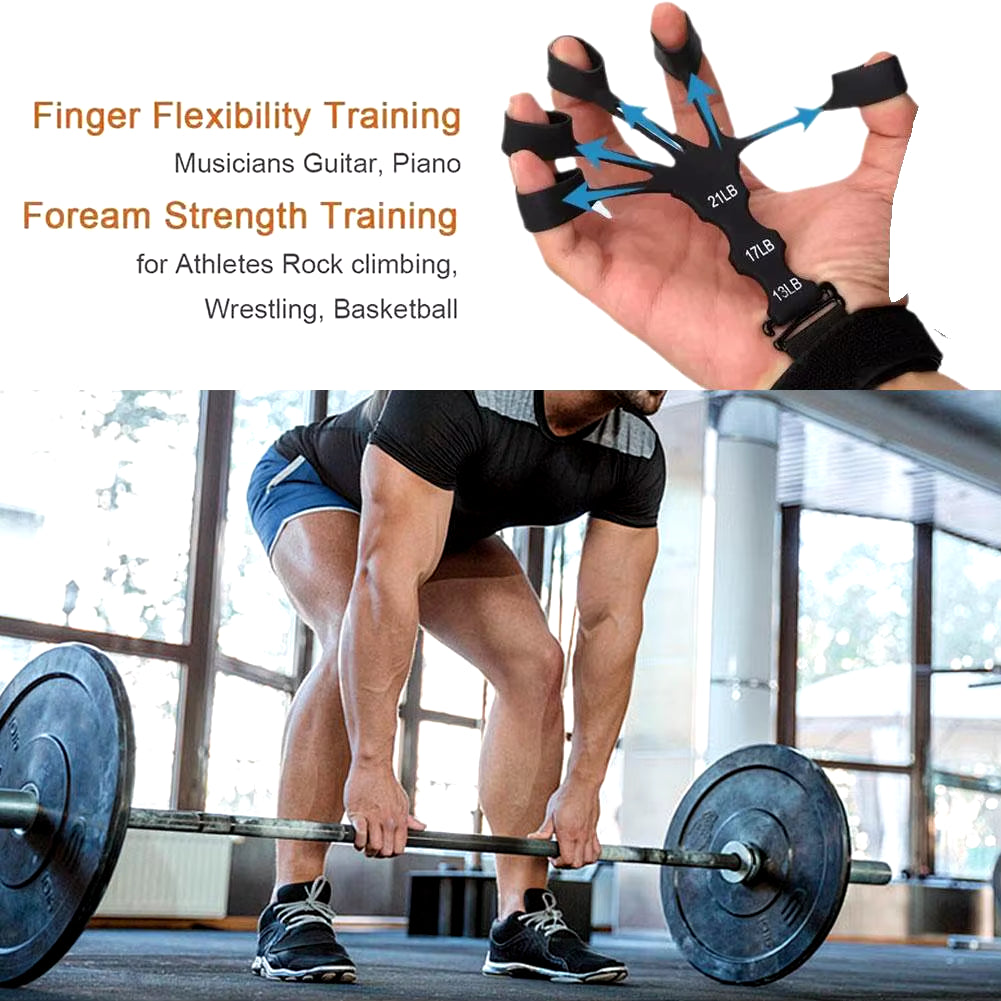 Silicone Finger Gripster Grip Exerciser Finger Strengthener Guitar Training Gym Fitness Trainer Sports Equipment Accessories ATHLEXES