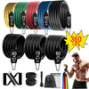 360Lbs Fitness Exercises Resistance Bands Set Elastic Tubes Pull Rope Yoga Band Training Workout Equipment for Home Gym Weight ATHLEXES