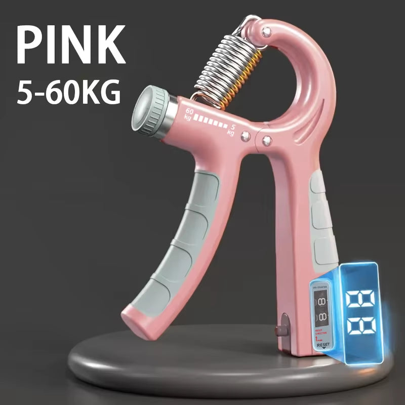 5-60Kg Adjustable Hand Grip Strengthener Hand Grip Trainer with Counter Wrist Forearm and Hand Exerciser for Muscle Building ATHLEXES
