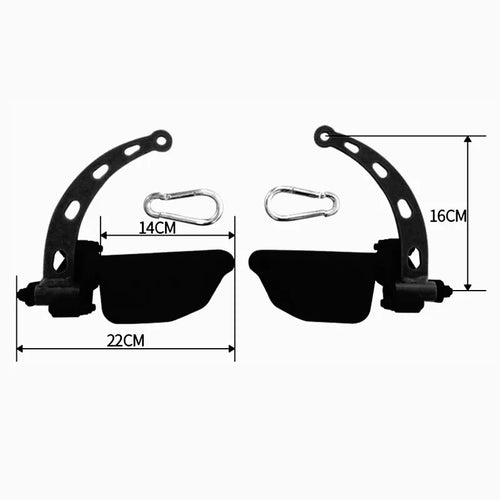 8 Piece Set Fitness Lat Pull down T Handle Bar Rowing Rotating V-Bar Pulley Cable Machine Handle Grip Gym Equipment Back Trainer ATHLEXES