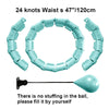 Weighted Adjustable Smart Hula Circle Sport Hoops Weight Loss Exercise Detachable Knots ATHLEXES
