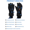 Outdoor Winter Gloves Hand Warmer DC Rechargeable Heated Gloves Touchscreen Waterproof Thermal Gloves for Women Men Ski Hiking ATHLEXES