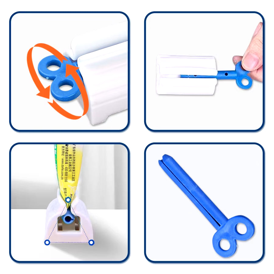 1 Pc Rolling Tube Toothpaste Squeezer Toothpaste Seat Holder Stand Rotate Toothpaste Dispenser for Bathroom ATHLEXES