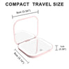 Compact Mini Gift Vanity Folding Cosmetic Mirror with Lights Portable Hand Held Small Pocket Travel Makeup Mirror 2X Magnifying ATHLEXES