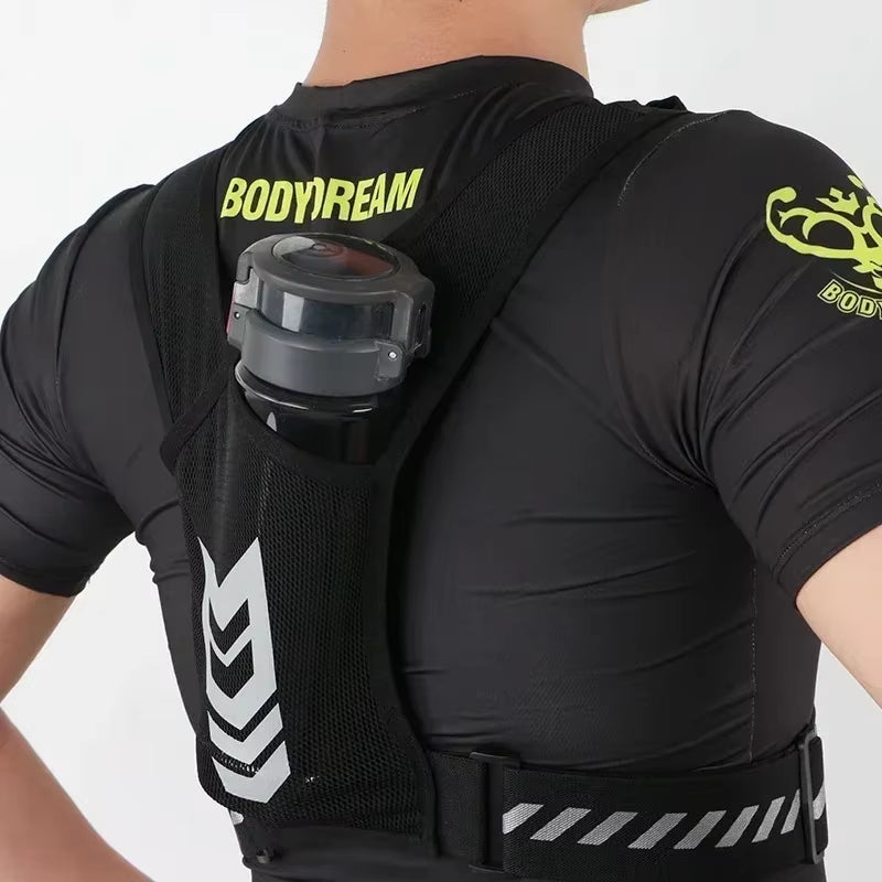 Reflective Running Backpack Universal Lightweight Sports Running Vest Mobile Phone Cards Bag for Jogging Fitness Men and Women ATHLEXES