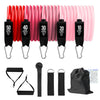Fitness Resistance Bands Set Yoga 5 Tube Workout Bands Home Exercise Bands with Door Anchor Handles Ankle Straps Gym Equipment ATHLEXES