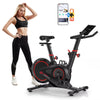 Magnetic Control Exercise Bike Large Tablet Holder Comfortable Seat Indoor Cycling Bike for Home Cardio Fitness Stationary Bike ATHLEXES