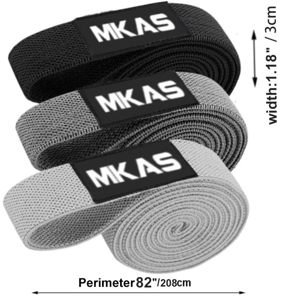 Long Resistance Loop Band Set Unisex Fitness Yoga Elastic Bands Hip Circle Thigh Squat Band Workout Gym Equipment for Home ATHLEXES