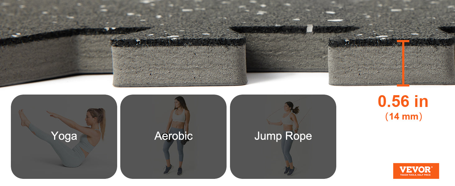 VEVOR Premium Interlocking Gym Floor Mats ATHLEXES